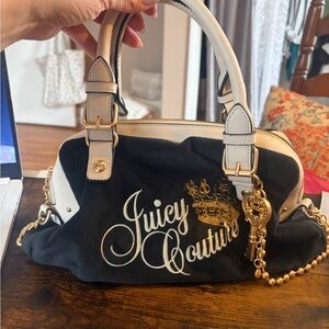 Juicy Couture Black and Cream Satchel
